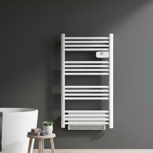 Sèche-serviettes avec Soufflerie LCD Sans fluide Blanc 1500W SATURNE