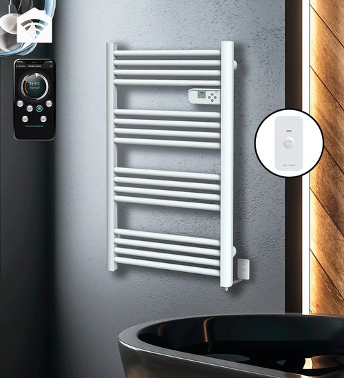 sèche-serviettes LCD sans fluide blanc 500W JUPITER connecté