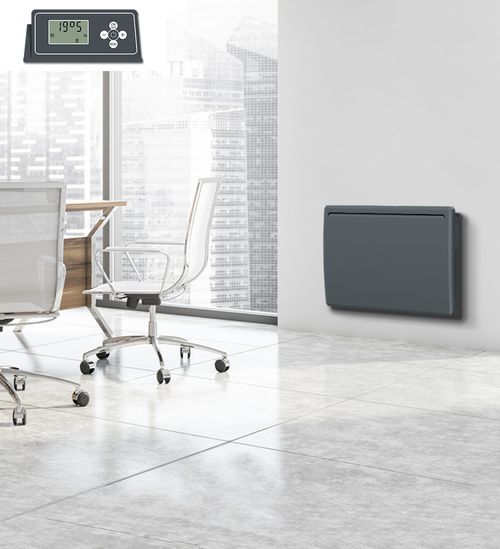 Radiateur Électrique LCD Céramique Gris Anthracite 1000W UNO